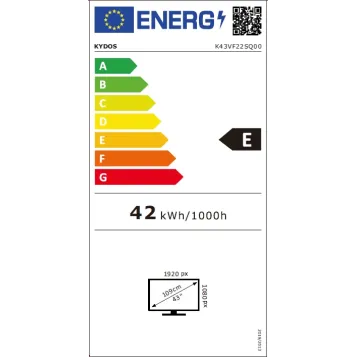 KYDOS Τηλεόραση Vidaa  QLED 43″ FHD K43VF22SQ00 