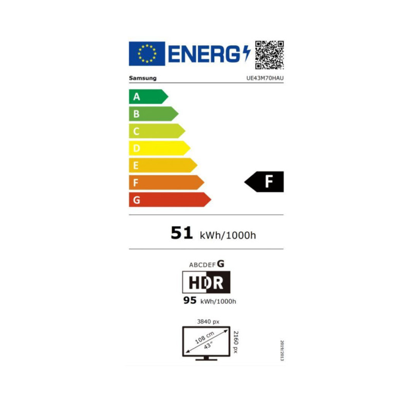 Samsung UE43M70HAUXXH Mini LED M70H 4K Τηλεόραση 43" Vision AI Smart TV 2026