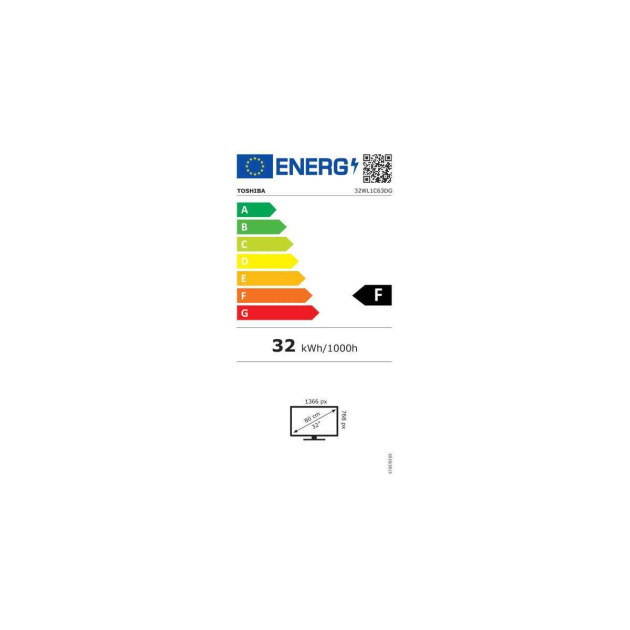 Toshiba 32WL1C63DG/2 Τηλεόραση  32'' Non-Smart HD 