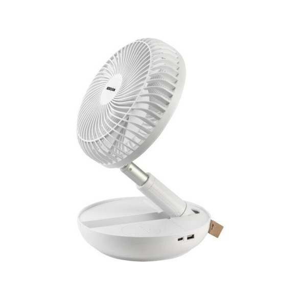 Kerosun KFU03-7DGSW Ανεμιστηράκι USB Επαναφορτιζόμενο Αναδιπλούμενο Λευκό KFU03-7DGSW