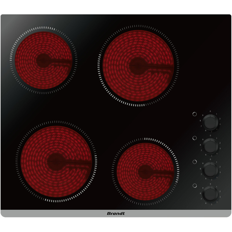 Brandt BPV6410B κεραμική Εστία με Κουμπιά Χειρισμού 