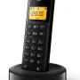Philips D1601B/34 Aσύρματο Tηλέφωνο Mε Eλληνικό Mενού, Mαύρο