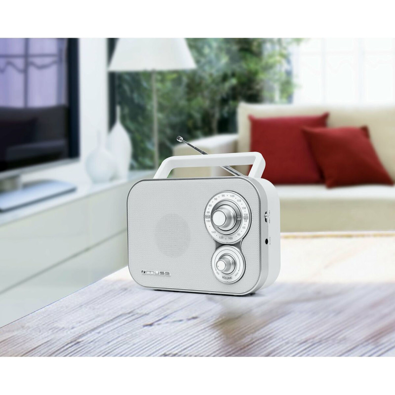 MUSE M-051RW Ραδιόφωνο Μπαταρίας-Ρεύματος Αναλογικό Λευκό
