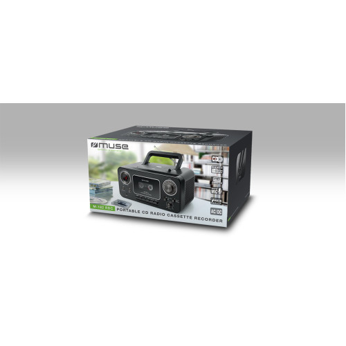 Muse M-182 RDC Φορητό Ηχοσύστημα με CD / Κασετ. / Ραδιόφωνο Μαύρο