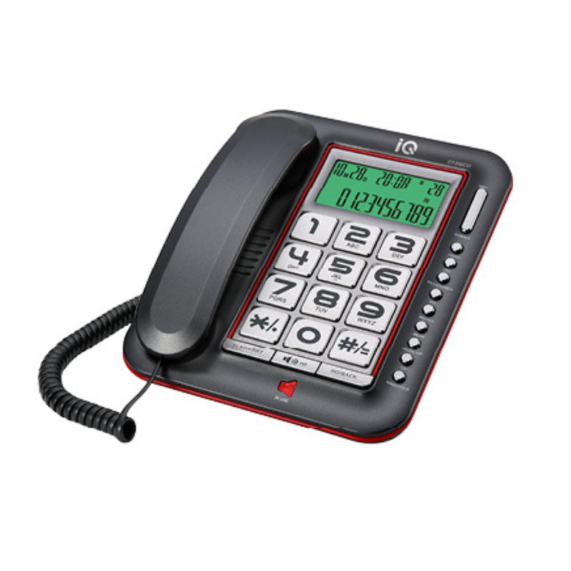 IQ DT-890CID Σταθερό τηλέφωνο Με Μεγάλα Κουμπιά Μαύρο