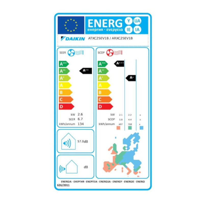 Daikin Sensira Siesta ATXC25E Κλιματιστικό 9.000btu Α++/Α+++