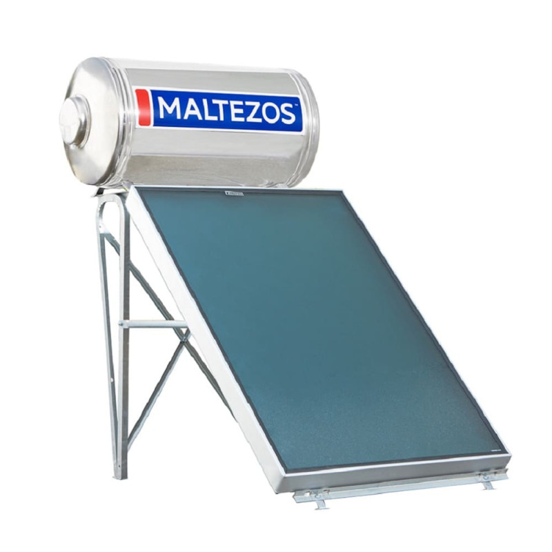 MALTEZOS 125L INOX / SAC 100X150 (21.40.124) Διπλής Ενέργειας με 1.5τ.μ. Συλλέκτη 