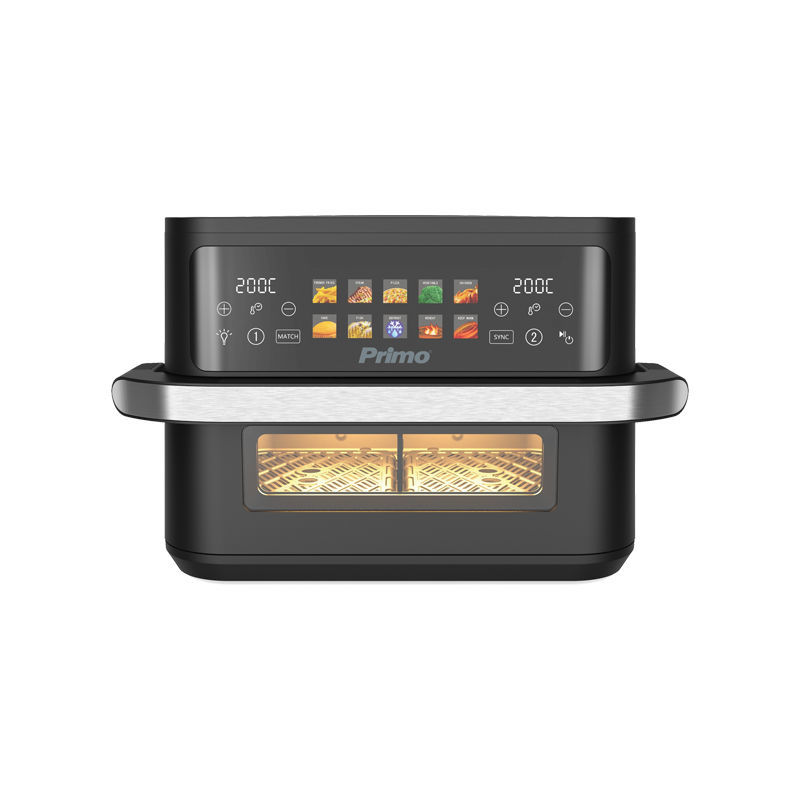 Primo  PRAF-40530 Φριτέζα Αέρος Dual Zone Digital 11L 2800W Inox/Μαύρο