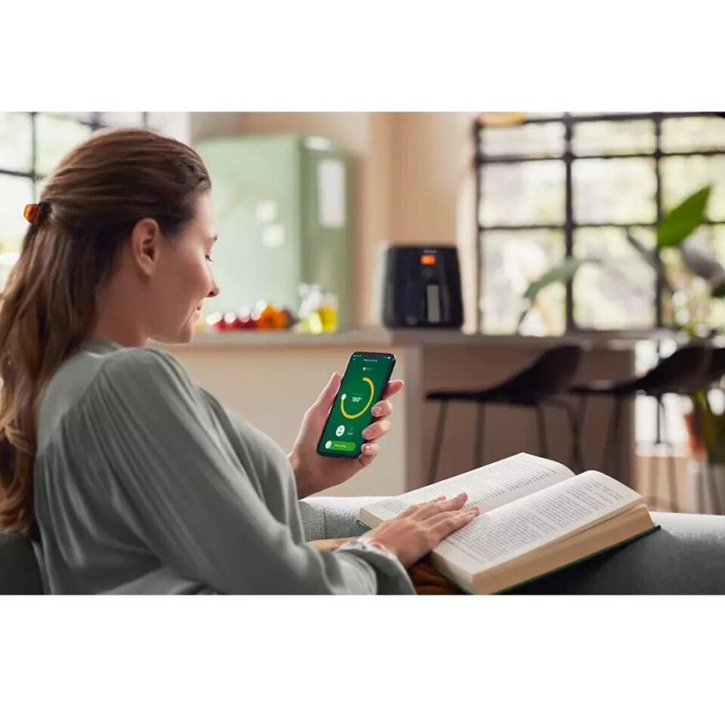 Philips HD9280/70 Φριτέζα Αέρος Με WiFi  ,Αποσπώμενο Κάδο 2000 W,6,2Lt. Μα΄ύρη
