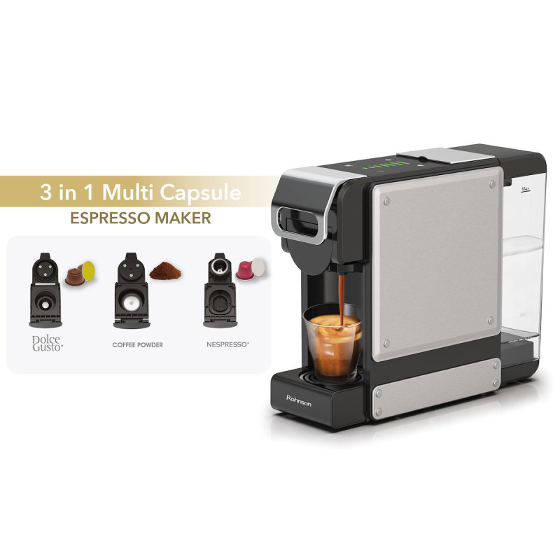 Rohnson R-98044  Μηχανή Espresso 3 σε 1 Μαύρη