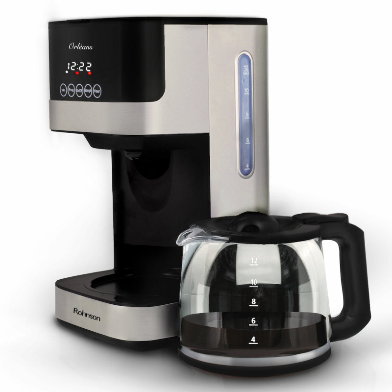 Rohnson R-930 Προγραμματιζόμενη Καφετιέρα Φίλτρου 900W Μαύρη