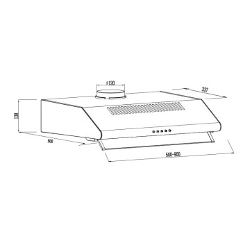 Gruppe Pratico Απορροφητήρας Ελεύθερος Λευκός 60cm.