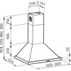 Pyramis  Καμινάδα Τετράγωνη 60cm. Inox  065030801 