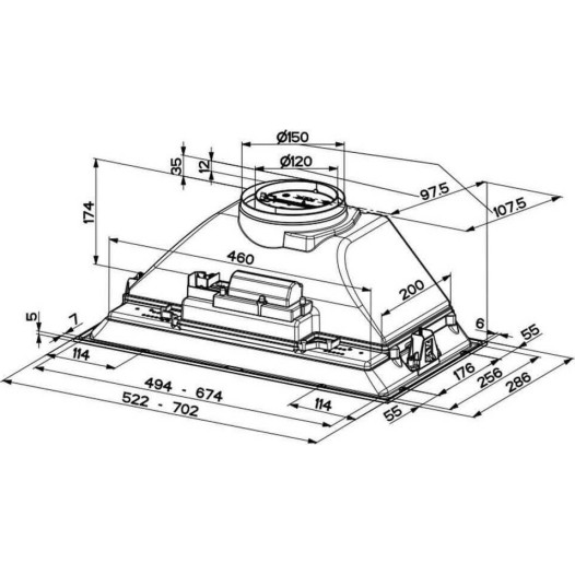 Faber Inka Smart C LG A52 Μηχανισμός Απορρόφησης 52cm 