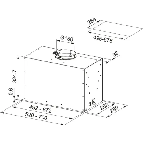 Faber Inka Lux EVO A52 Μηχανισμός Απορρόφησης 52cm.