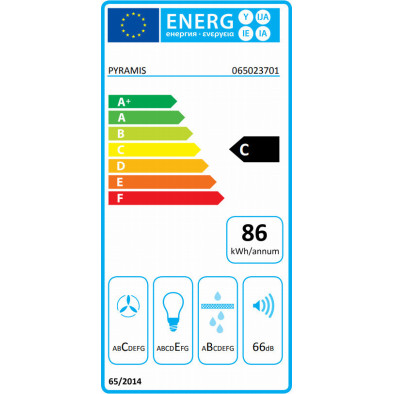 Pyramis Απορροφητήρας Πτυσσόμενος 60cm. Turbo Λευκός 065023701