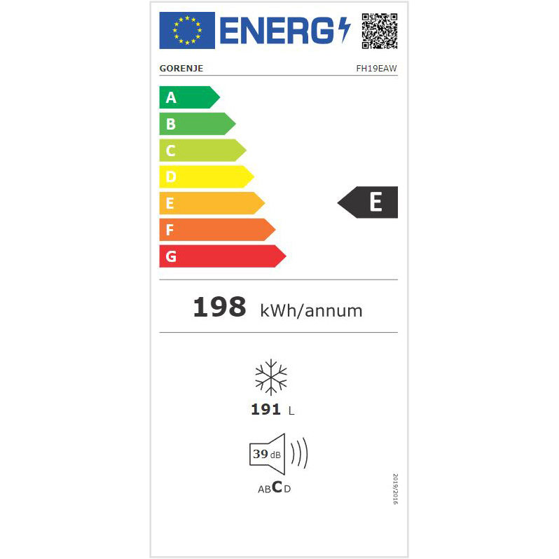 Gorenje FH19EAW Καταψύκτης Μπαο΄ύλο 191Lt.