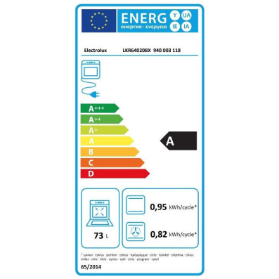 Electrolux LKR64020BX Κεραμική Κουζίνα Inox 73Lt.