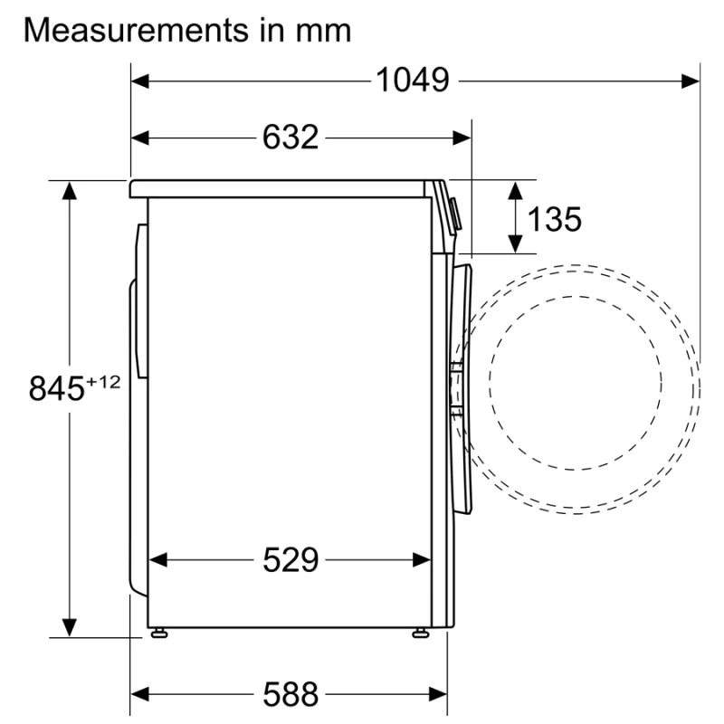 Bosch WUU28T08GR Πλυντήριο ρούχων  8 kg Μέγιστες 1400 στροφές