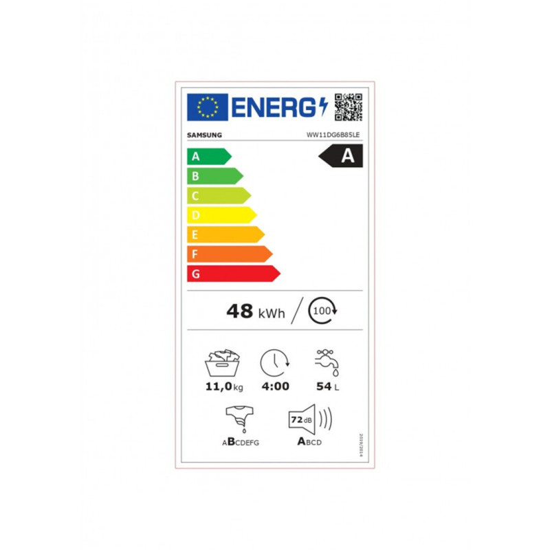 Samsung WD11DG6B85BEU4 Πλυντήριο Ρούχων με SmartThings 11Κιλών