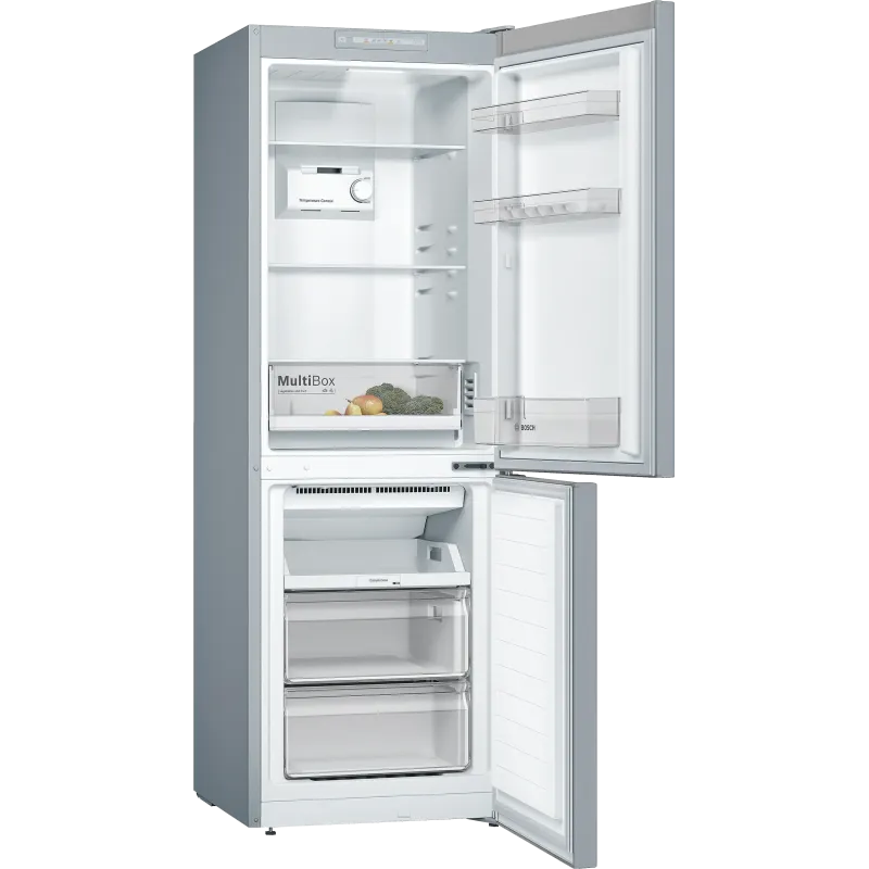 Bosch KGN33NLEB Ψυγειοκαταψύκτης  176 x 60 cm Metal Look