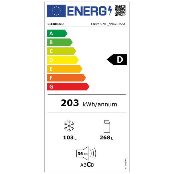 Liebherr CNsfd 5703 Ψυγειοκαταψύκτης pure NoFrost 2,01x60 Inox