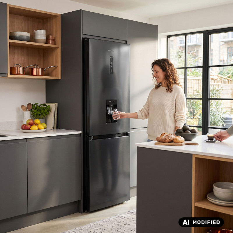 Morris D73326EBN Ψυγειοκαταψύκτης 320lt NoFrost Υ185xΠ60xΒ65.8εκ. Dark Inox