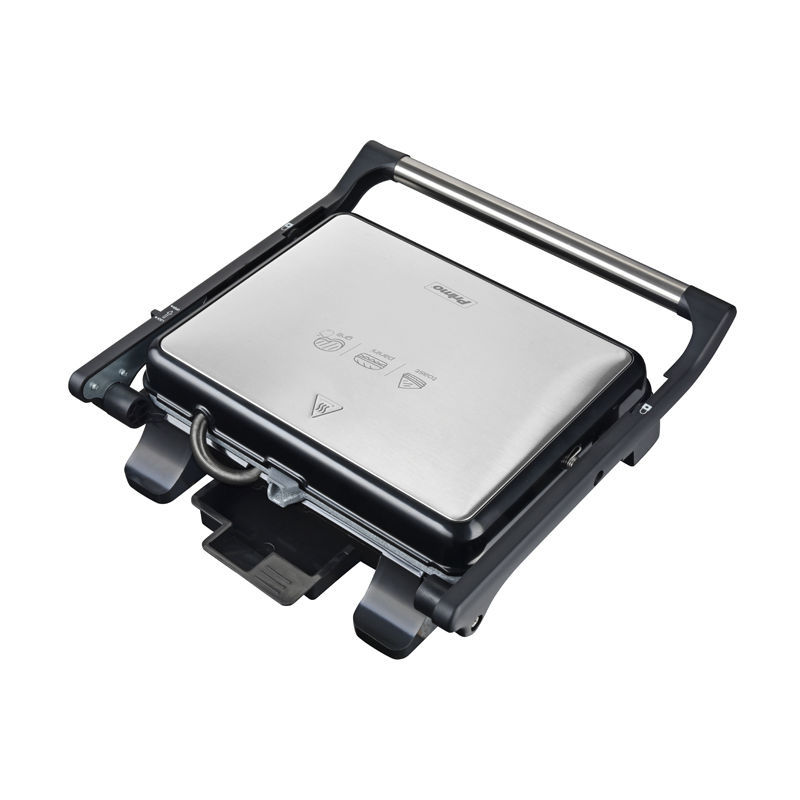  Primo PRPG-40494 Ψηστιέρα Panini  Κεραμικές πλάκες "Marble" 2000W Μαύρη-Inox