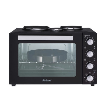 Primo PREO-40253NS Φουρνάκι Με 3 Εστίες 50L Με λειτουργία αέρα Μαύρο