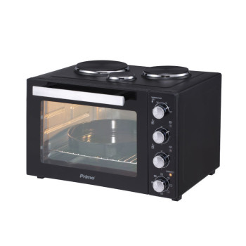 Primo PREO-40253NS Φουρνάκι Με 3 Εστίες 50L Με λειτουργία αέρα Μαύρο