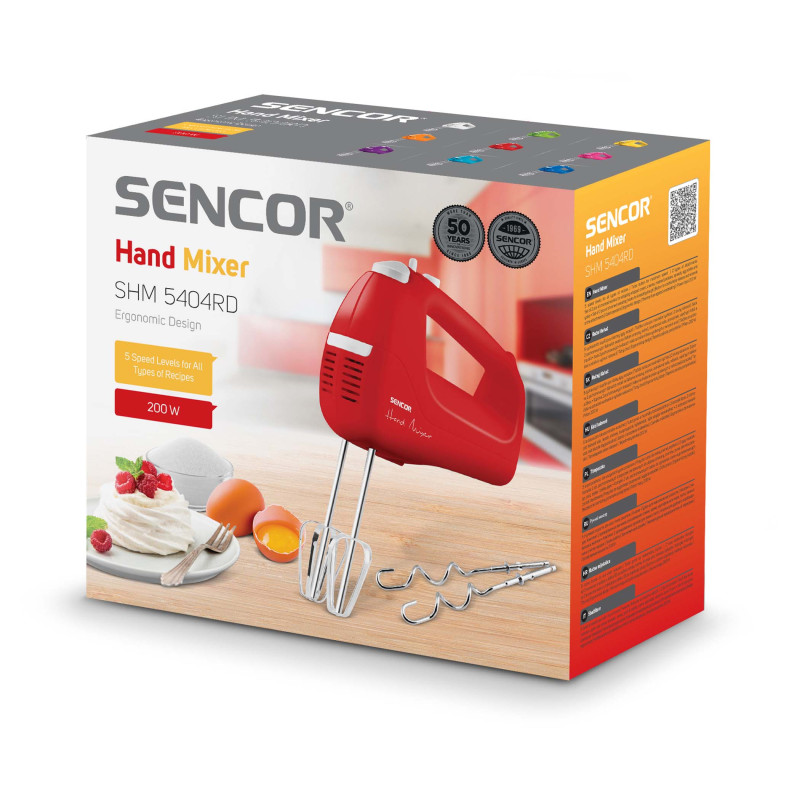 Sencor SHM 5404RD Μίξερ Χειρός 200W