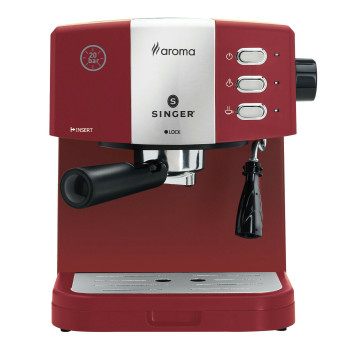 Singer ES-851R Aroma Καφετιέρα Espresso Κόκκινη 20 Bar