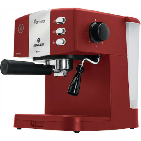 Singer ES-851R Aroma Καφετιέρα Espresso Κόκκινη 20 Bar