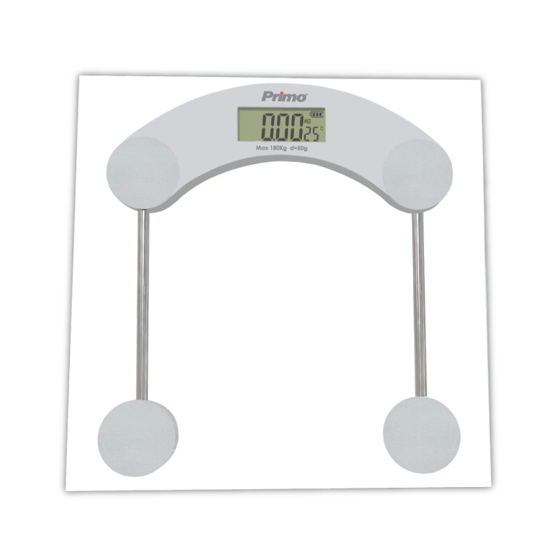 Primo PRBS-40455 Ζυγαριά Σώματος 180Kg Υάλινη Γκρι