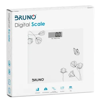 Bruno BRN-0055  Ψηφιακή Ζυγαριά , Εως 180kg, Λευκή