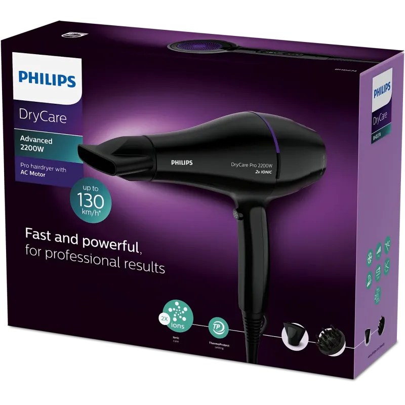 Philips BHD274/00 Drycare Ionic Πιστολάκι Μαλλιών με Φυσούνα 2200W