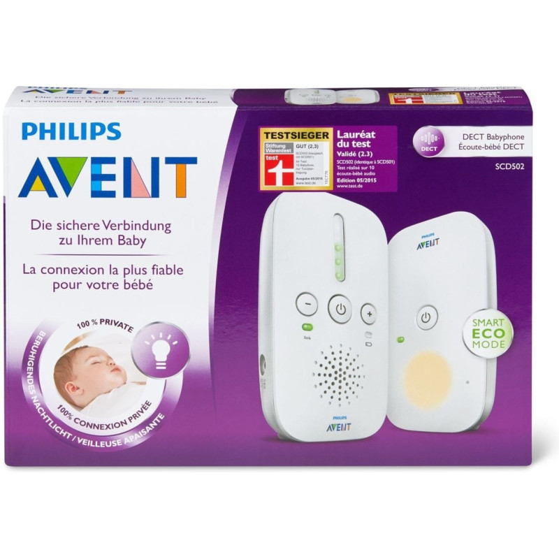 PHILIPS Avent SCD502/26 Ψηφιακό βρεφικό  μόνιτορ, νυχτερινό φως