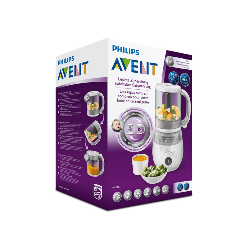 Philips Avent SCF883/01 Premium Ατμομάγειρας-μπλέντερ 4 σε 1