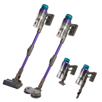 Primo  PRVC-40507 Επαναφορτιζόμενη Σκούπα Apollo Aqua Flex 3σε1 29.6V BLDC μοτέρ Γκρι-Μωβ