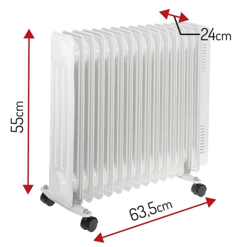 Adler AD7819  Καλοριφέρ Λαδιού με 15 Φέτες 2500W Λευκό